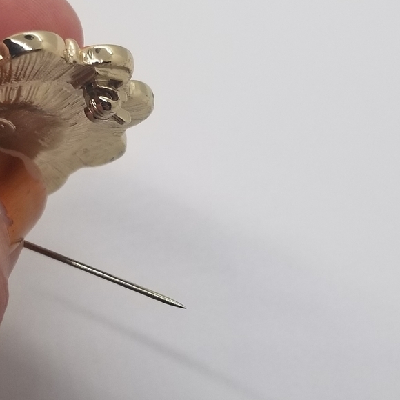 Premier Design enhancer pendant pin brooch light orange on gold tone - Picture 5 of 6